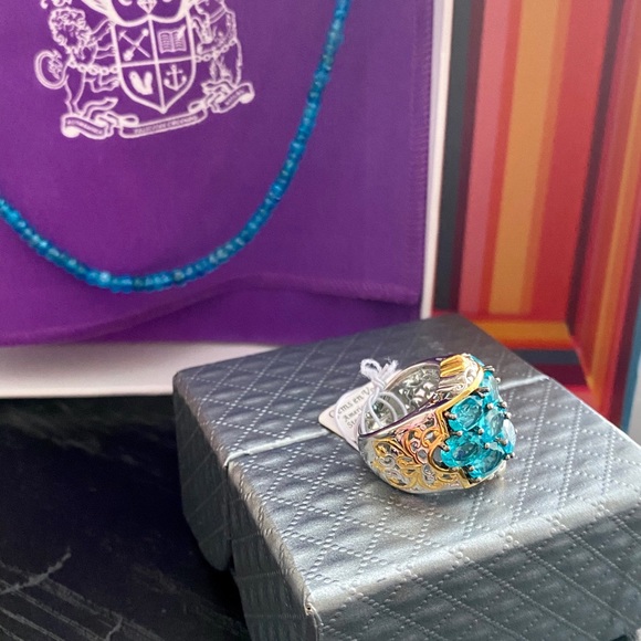 Gems En Vogue Ring Parabia Topaz Ring & Necklace - Picture 4 of 16